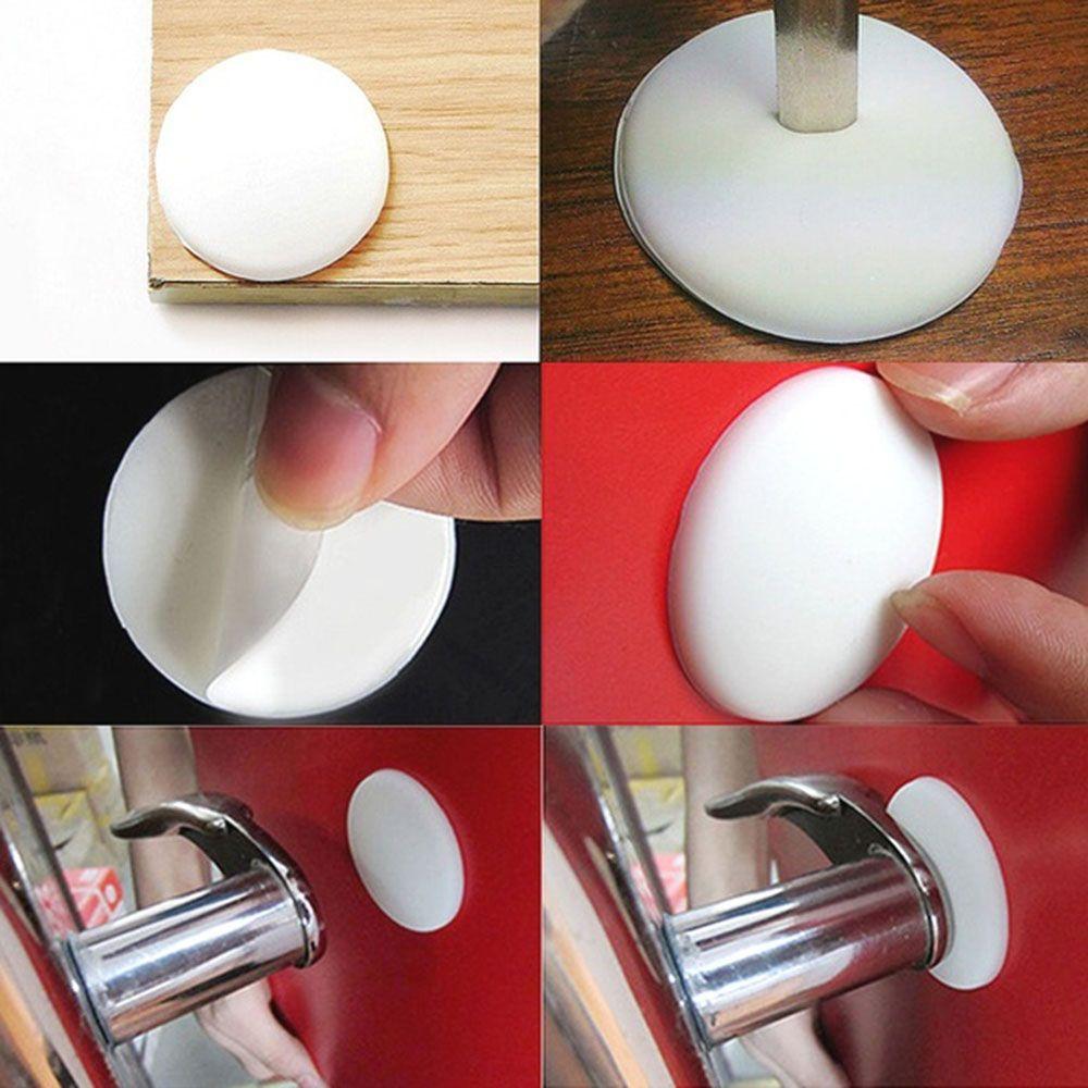 Silicone Crash Pad Anti-slip Sticker Bumper Wall Protector Door Handle Stopper Self Adhesive