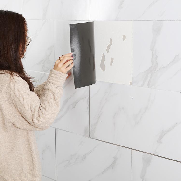 10/20 шт. 3D ПВХ 60*30 см имитация мрамора самоклеящиеся наклейки на стену водонепроницаемые наклейки для ванной комнаты и кухни домашний декор