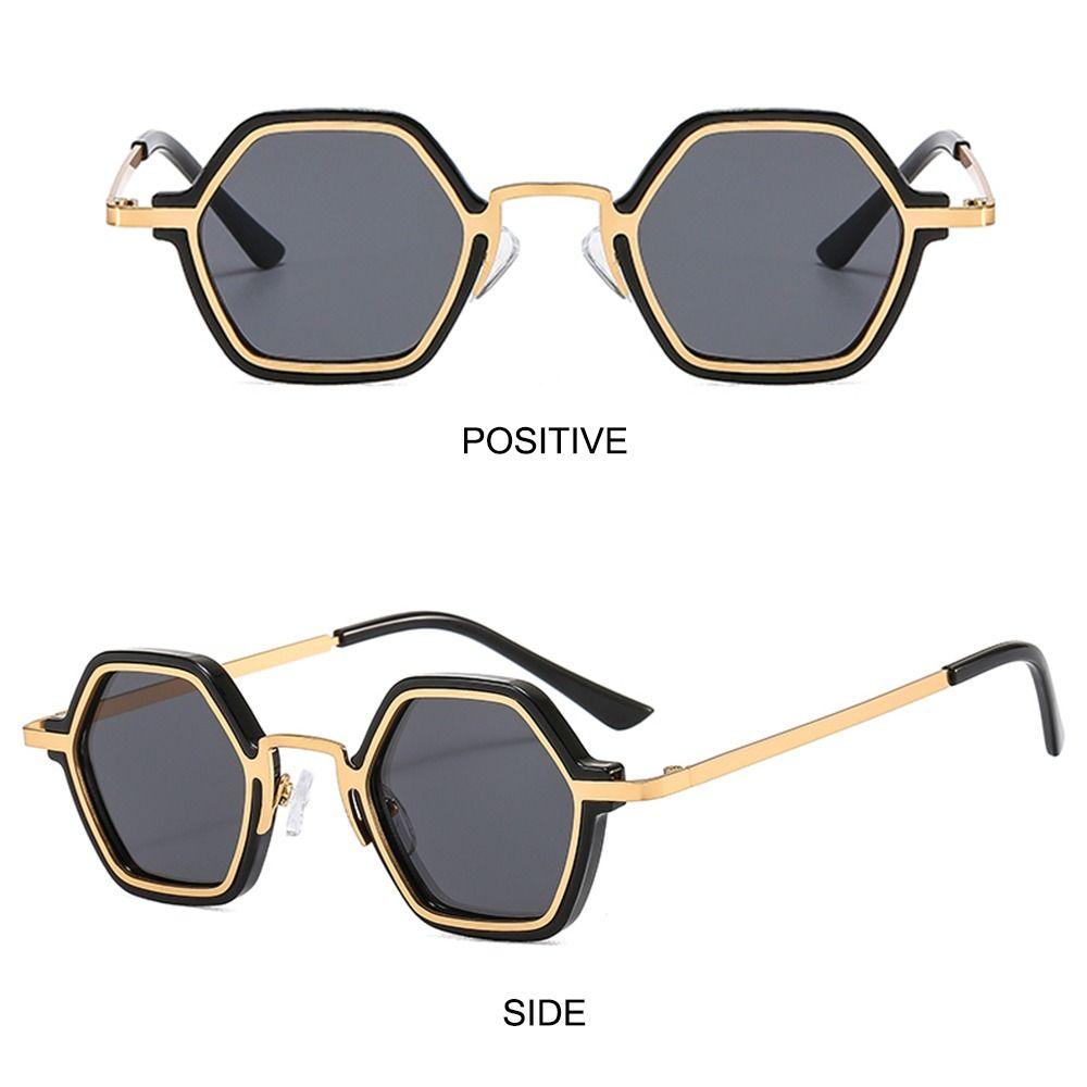 Солнцезащитные очки UV400 с небольшой многоугольной защитой, унисекс, для вождения, панк-тени для женщин и мужчин
