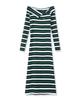 Viva Sers Lovely Stripe Long Dress - 4Col