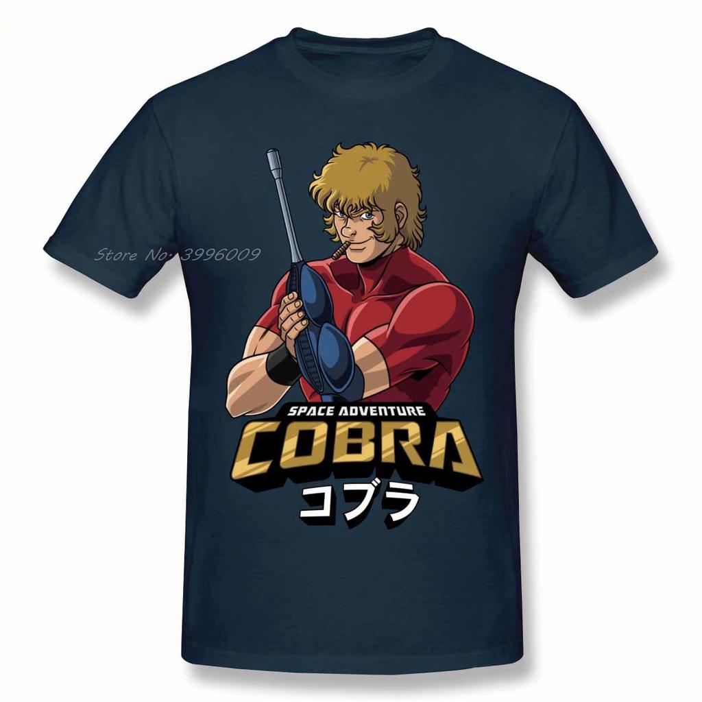 Cobra Space Adventure Retro Vintage Manga T Shirt Oversized Cotton Crewneck Custom Short Sleeve T-shirt