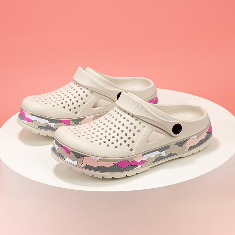 Мужская обувь Hole, лето 2025, новая верхняя одежда, сумка двойного назначения, крутые тапочки, нескользящая и износостойкая обувь, пляжные сандалии