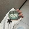 Ins корейский зеленый клетчатый звезда airpods4 защитный чехол airpod3 подходит для apple pro чехол для наушников
