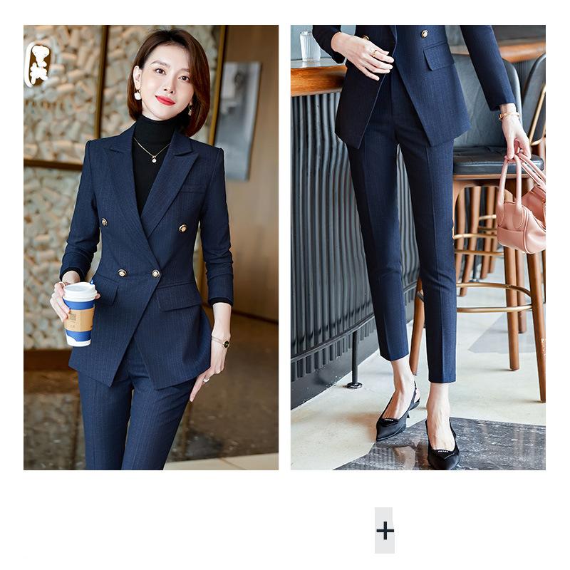 Весенне-осенний женский профессиональный костюм, деловой деловой костюм