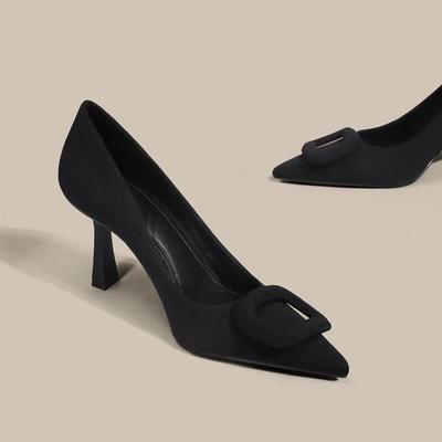 Мода 2025 Новые Весенне-Осенние Туфли для Свадебной Вечеринки Модные Неглубокие Туфли-Слипоны Женские Туфли на Высоком Каблуке для Танцев