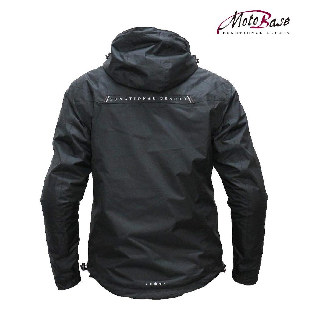 MOTO BASE MBWB-01 Protection Windbreaker Motorcycle Jacket LL Black Black