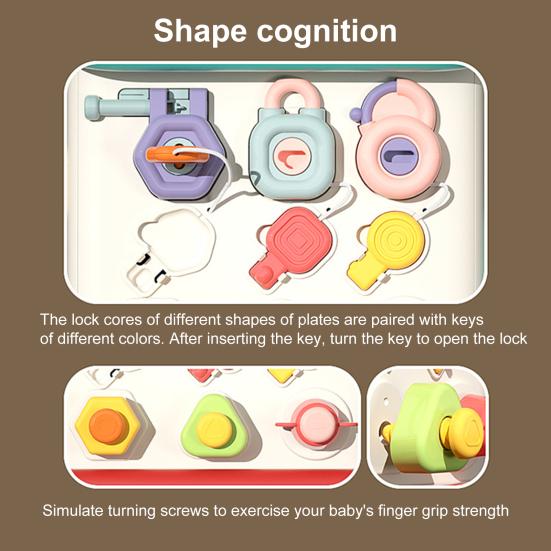 Toddler Six-sided Busy House with LED Light Fine Motor Skills Multi-functional Kids Sensory