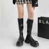Brown Skinny Explosive Platform Boots Women's Boots 2025 New Autumn Small Retro Tall Knight Boots