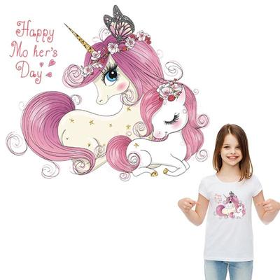 Наклейки с единорогом для девочек, детские термопрессы, аппликация на джинсы в полоску, модный аксессуар «сделай сам», наклейка с крыльями ангела, патч