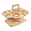 Tables Wooden Picnic Table With Glass Holder Round Foldable Desk Wine Glass Rack