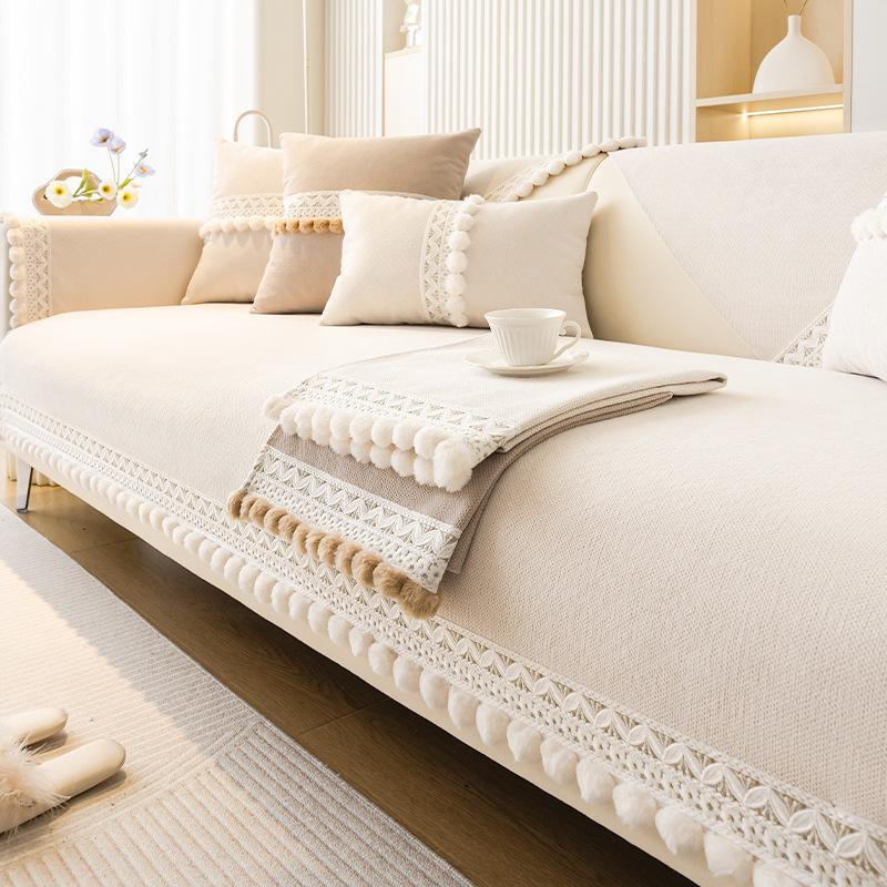 Cream Style Chenille Sofa Cushion Simple Four Seasons Universal Sofa Cover Cover High-Grade Sofa Cover Towel