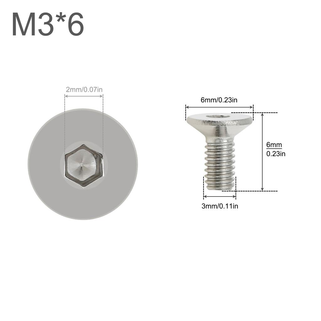 10 ШТ. M2 M3 M4 M5 Болт с плоской головкой и шестигранным углублением из нержавеющей стали 304 для замены деталей / DIY, Болты с шестигранным углублением и потайной головкой