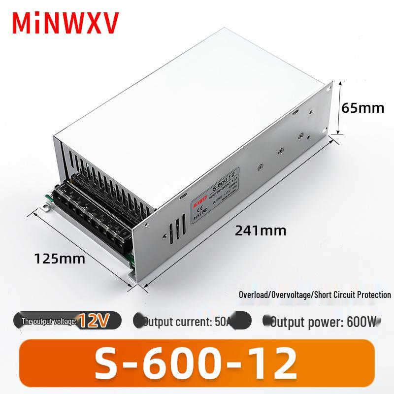 S Switch 220V AC to 12V/24V DC Transformer for Industrial Lighting Monitors.