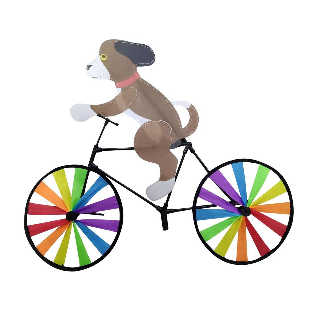 Спиннер для велосипеда с животными, художественное украшение для двора, ветровая вертушка, трехмерный мультяшный стиль, кошка, собака, уличное украшение для сада, ветряная мельница