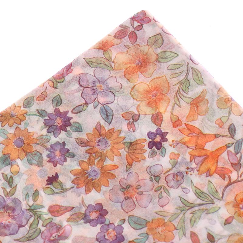 10Pcs Purple Floral Paper Hand-Kneaded Paper Cotton Paper Bouquet Flower Wrapping Paper Flower Wrapping Paper Cake Baking Gift