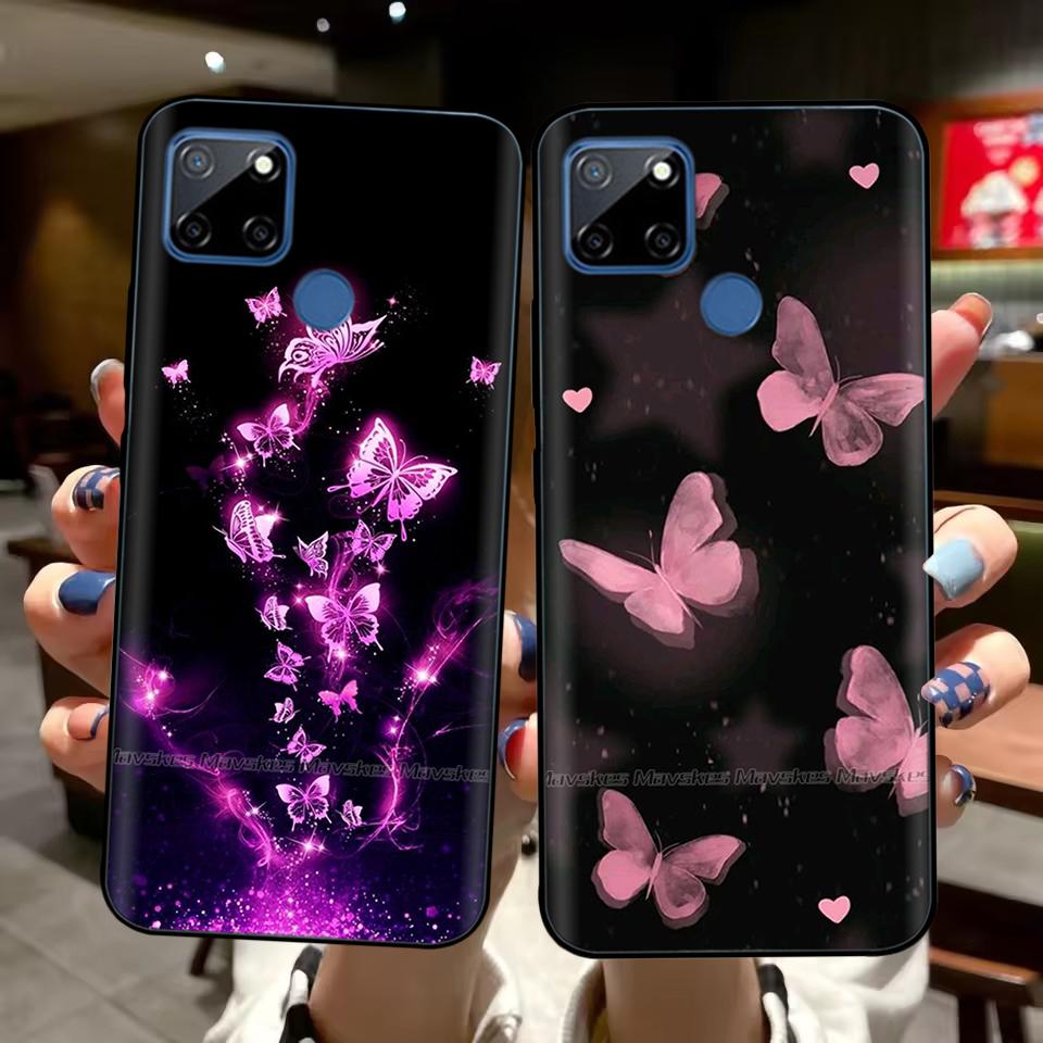 Чехол для Realme C12 C25 C25s Realme 7i Global Чехол Милый Мягкий Силикон ТПУ Задняя Крышка Realme7i RMX2193 Защитный Чехол Fundas