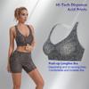 Спортивный бюстгальтер без следов без стального кольца, удобный костюм для йоги, съемные нагрудные подушечки, обтягивающие талию, шорты XS-XL