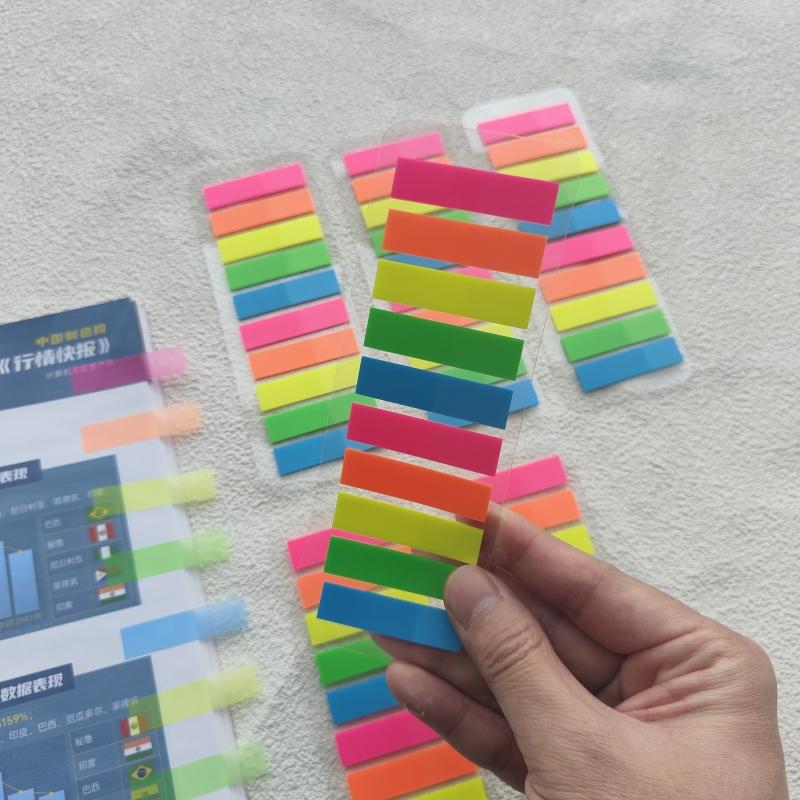 1200 листов Индексные закладки в стиле Моранди Прозрачные флуоресцентные PET-флажки Заметки-стикеры Маркер для страниц Стикер для планировщика Школьные принадлежности