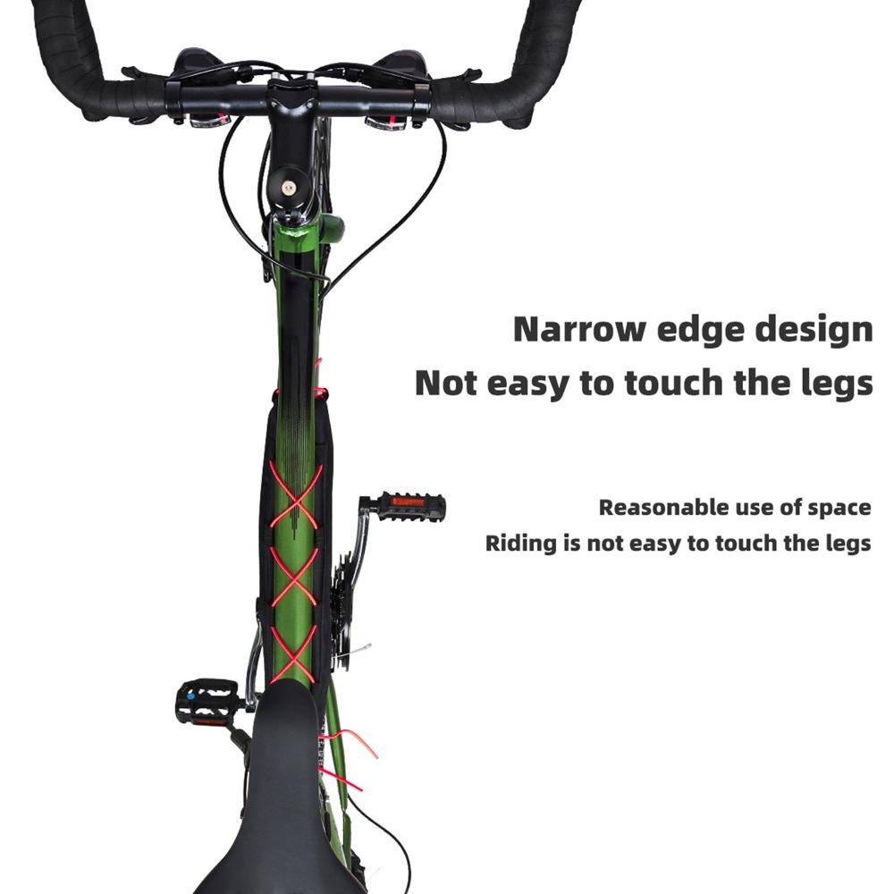 Large Capacity Bicycle Frame Bag Nylon Bike Storage Bag Durable Bike Under Tube Bag Daily Riding