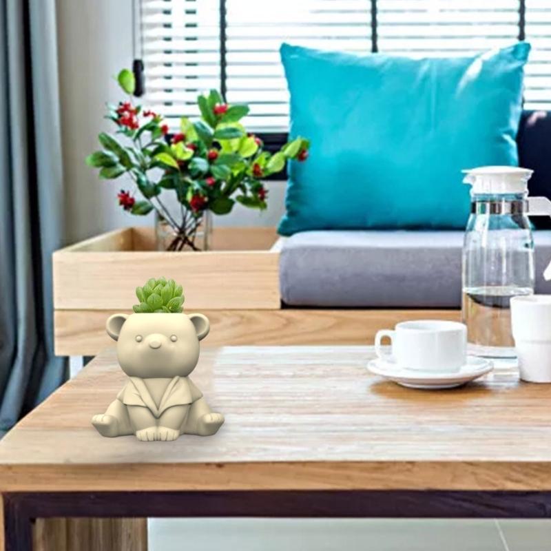 Little Bear Shaped Mold Succulent Flower S Mould Silicone Molds Animal Mould for Enthusiasts