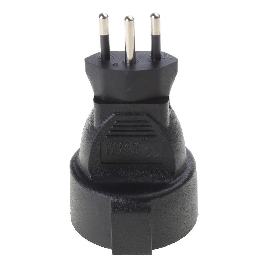 Адаптер швейцарской 3-контактной розетки к европейской 2-контактной вилке, адаптер питания, дорожный конвертер для Германии, Кореи, Франции