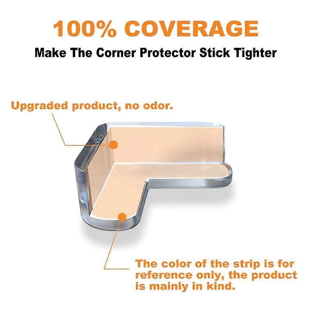 24-Piece Transparent Silicone Corner Protectors: Shockproof for babies