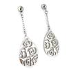 Altesse [K9601] - Серебряные стальные серьги «Флора» (цветок)