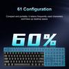 61-клавишная механическая клавиатура с эффектами RGB-подсветки Эргономичный дизайн Регулируемая Plug-Play Универсальная проводная