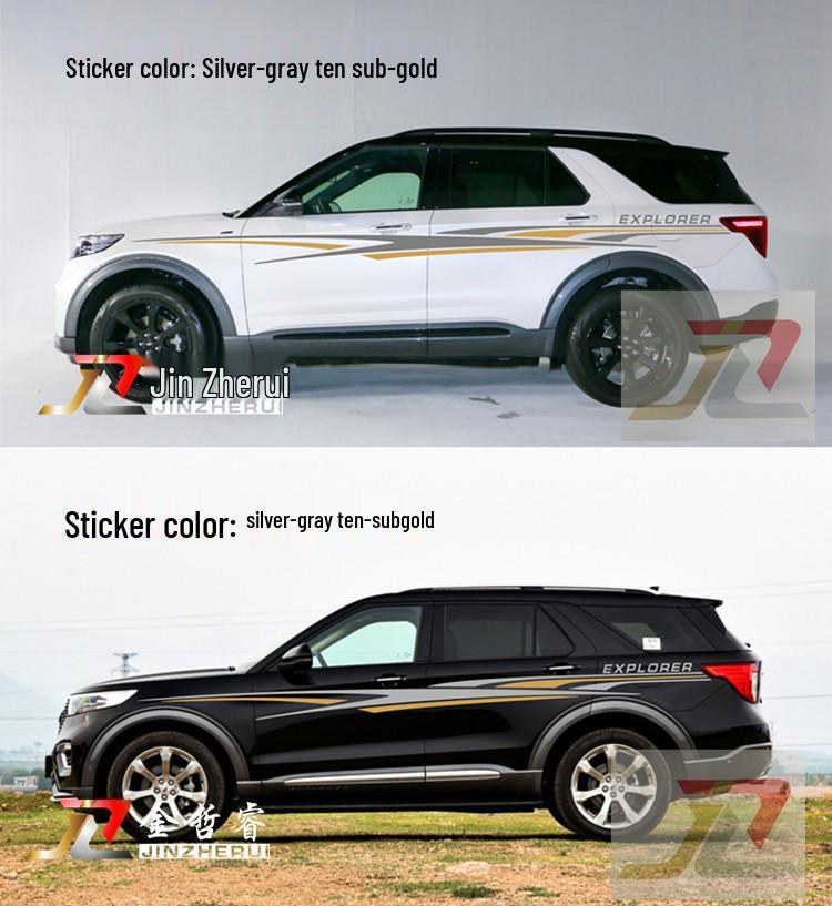 Полосы на кузов Ford Explorer: Пользовательские наклейки на поясную линию для персонализации автомобиля