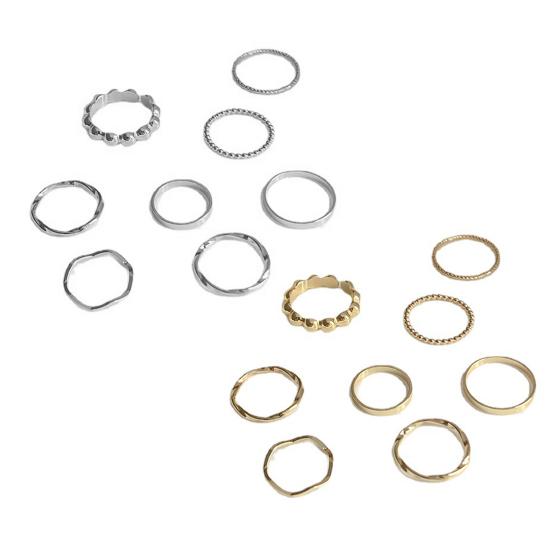 Повязки на палец, гальваническое украшение, гипоаллергенные круглые кольца золотого, серебряного цвета с геометрическим узором, ювелирные аксессуары