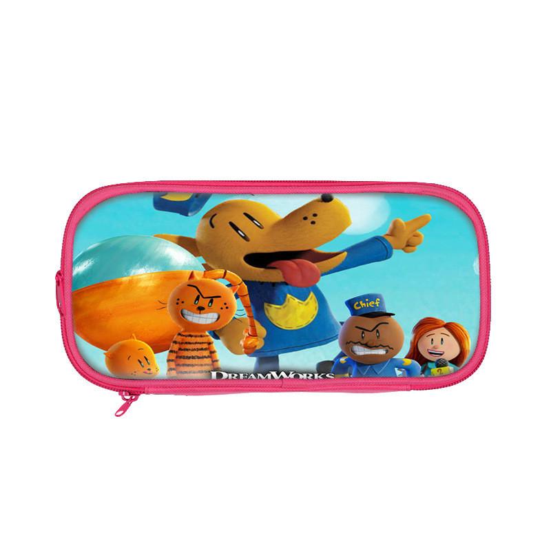 Школьный пенал с изображением персонажей мультфильма «Собачий человек и его кот» из прочного полиэстера для учеников начальной школы