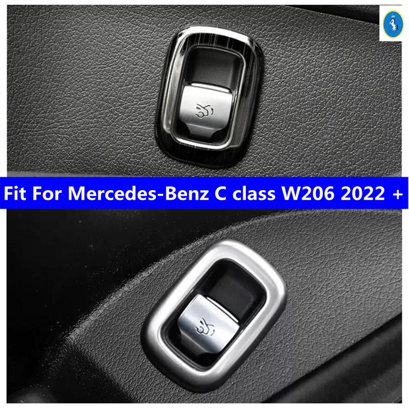 Shiny Style/Black Style Rear Trunk Door Control Button Cover Trim Fit For Mercedes-Benz C class W206 -2025 Car Accessories