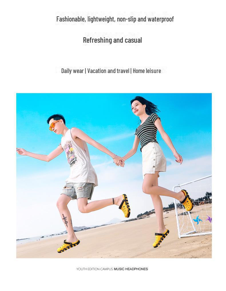 Летняя мужская пляжная обувь 2022 года: Повседневные сандалии Hole и легкие уличные тапочки