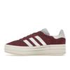Adidas Gazelle Bold Shadow Red White женские кроссовки Cloud-White Core-White HQ6892