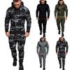 Мужской свитшот с принтом и молнией, брюки, спортивный костюм