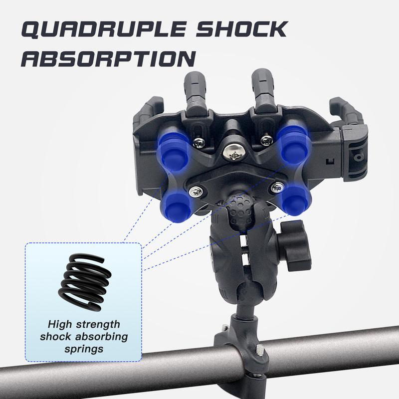 Motorcycle Cell Phone Support Handlebar Bracket Mobile Mirror Mount Navigation Stand Aluminum Anti Vibration Handle Holder Bike