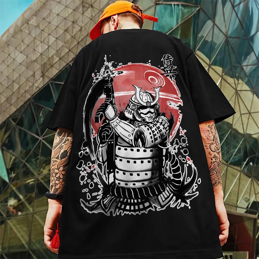 Новая мужская футболка с принтом 3D Bushido, футболка с коротким рукавом для мужчин, ретро-трендовая мужская одежда, свободные футболки большого размера, топы в стиле хип-хоп
