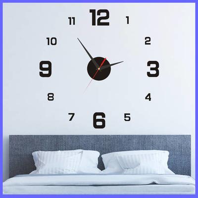 Скандинавские простые настенные часы для гостиной, креативные акриловые часы-картина без гвоздей, настенные часы, декоративные настенные часы-наклейка