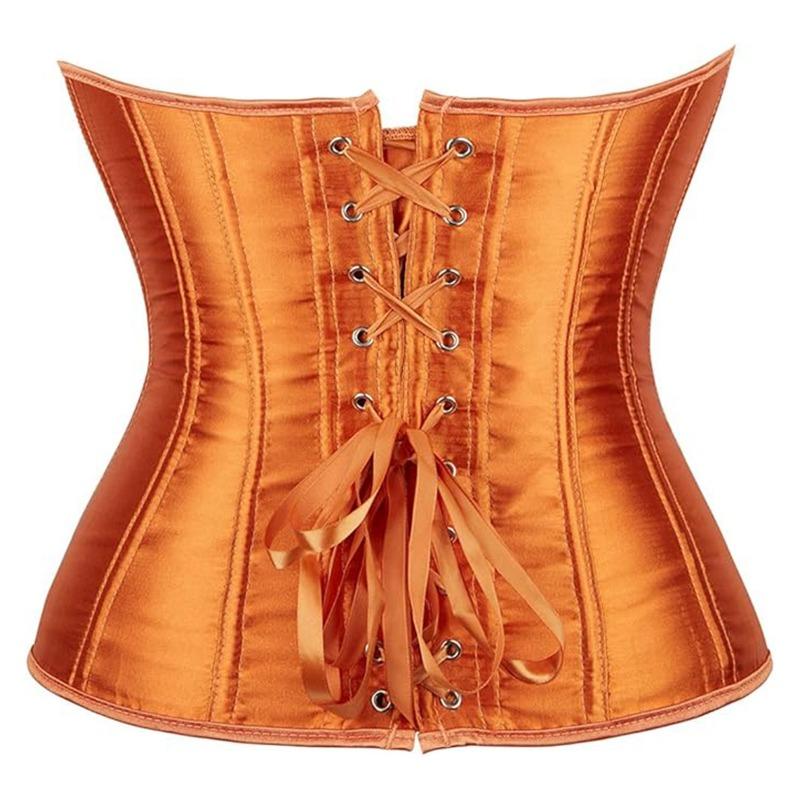 Хэллоуин Корсет для двора Сатиновый бюстье С Shapewear с Push-Up