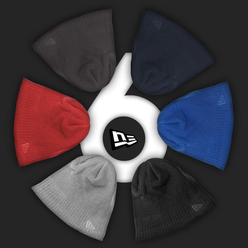 New Era Knit Cap with Flag and Navy Blue Logo, Men's Women's, [Used]