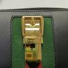 [Pre-Owned] Sylvie Gold Buckle Striped Web Long Zip Leather Wallet - Excellent #4MQBS0