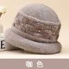 Шапка зимняя для пожилой женщины, бабушки, из флиса, теплая, для пожилой дамы, из кроличьего меха, вязаная шерстяная шапка, утолщенная