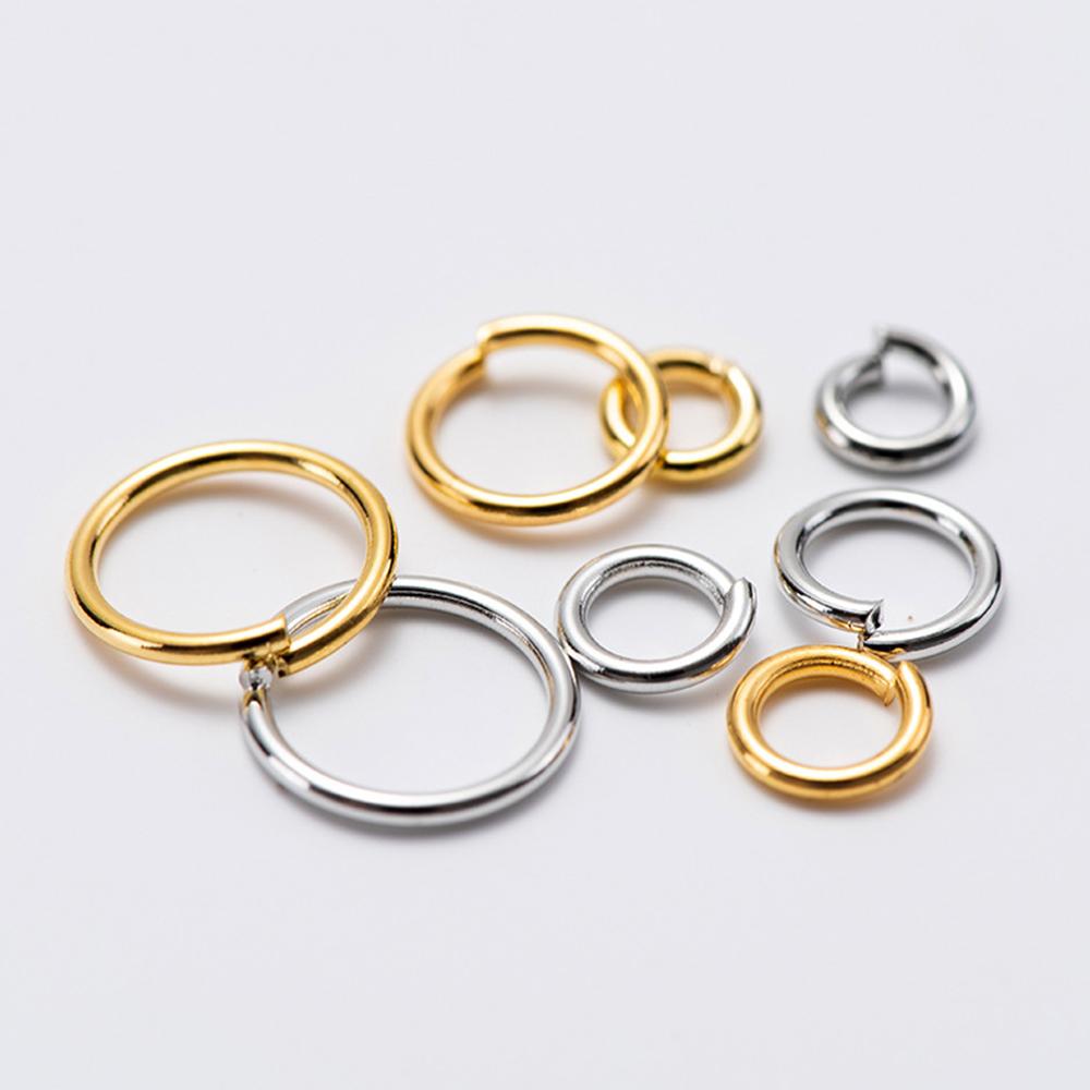 Товары для вечеринок, соединительные кольца Aolly Single Split, фурнитура для поделок, золотисто-серебристые серьги, покрытая бронзой, изготовление ювелирных изделий своими руками, 4–10 мм, 200–480 шт.