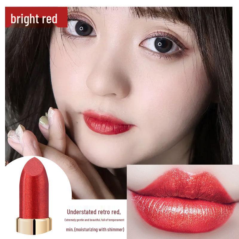 Cosnini Small Makeup Pearly Shimmer Lipstick In Rose Purple Dragon Fruit Shade - Long-lasting, Non-Transferable.