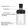 Sauce Jar Transparent Glass Combination Spoon With Lid Canisters Storing Seasoning Spices Salt Sugar 26-27s