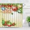 Зимние Рождественские Шторки для душа Рождественский шар Подарок Кедр Натуральный пейзаж Новый год Домашний декор Ванная комната Тканевая Шторка для ванны Крючки