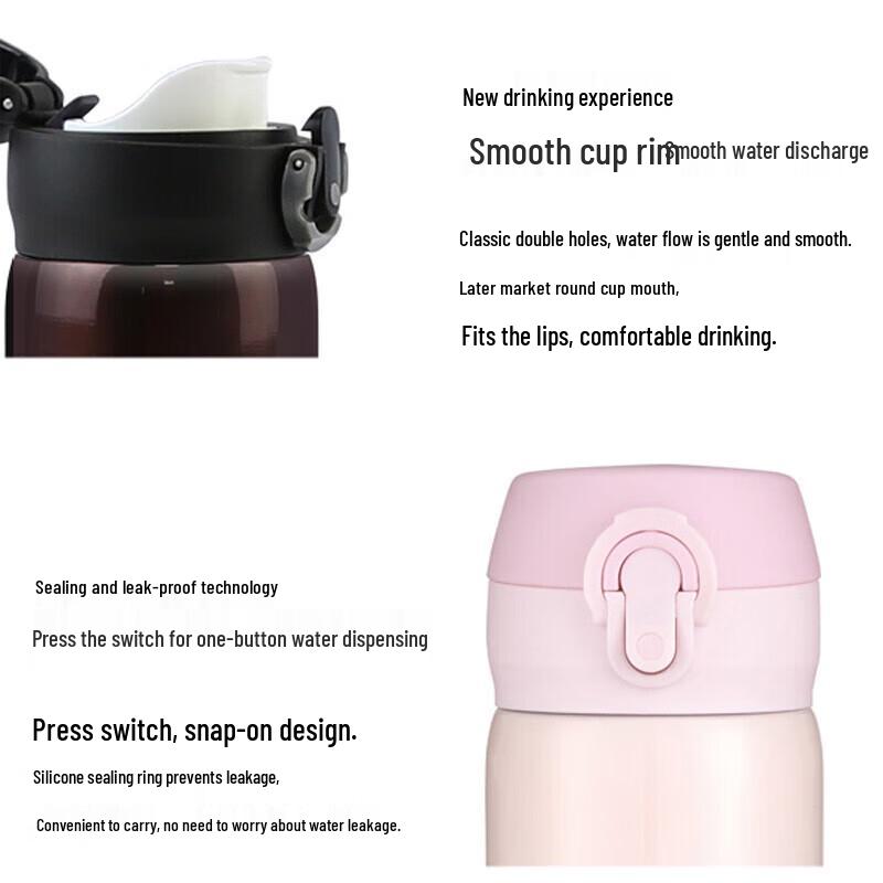 Thermos 304 Stainless Steel Insulated Pop-up Water Bottle