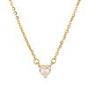 Heart-Shaped Zircon Clavicle Necklace In S925 Silver - Elegant Japanese Design