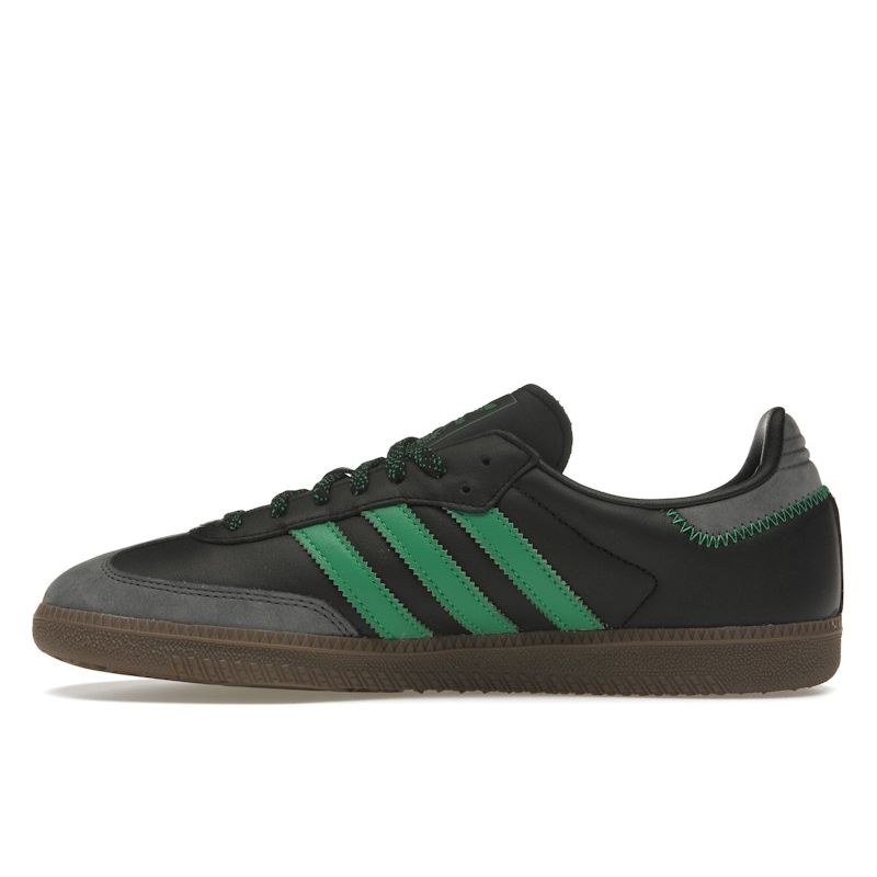 Adidas Samba OG Black Green Женские кроссовки Core-Black Grey-Six IE6520