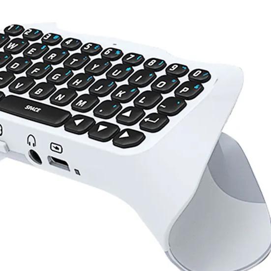 Беспроводной контроллер клавиатуры Bluetooth-совместимый контроллер Панель для чата Клавиатура Крепление для геймпада со встроенным динамиком PS5 QWERTY